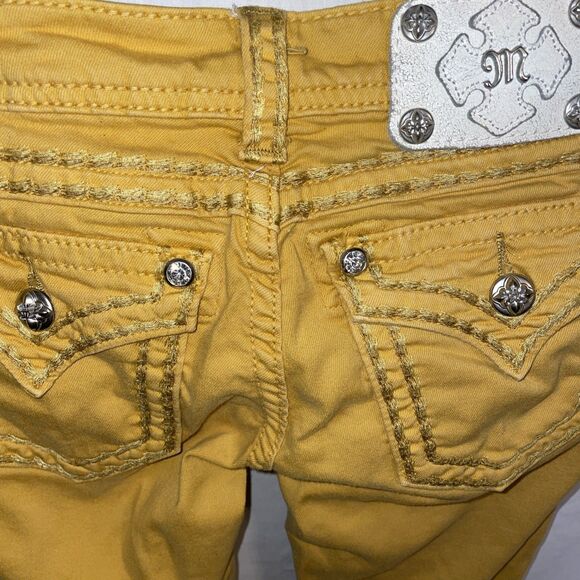 Miss Me Women’s Skinny Jeans Size 26x31 Yellow Streetwear Going Out Party - Picture 9 of 12